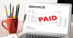 Paid invoice on screen