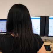 Accounts person working on payroll