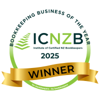 ICNZB Bookkeeping Business of the Year winners badge 2025.
